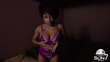 Hot black girl is smoking and teasing you