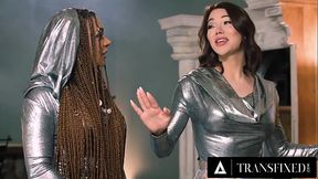 TRANSFIXED - Futuristic Guide Emma Rose Time Travels In The Past With Curious Tourist Eva Maxim