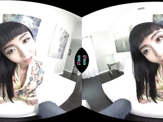 VRHUSH Oriental girl Marica Hase masturbating