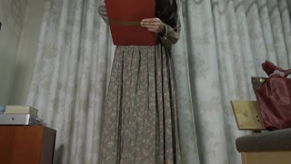 ≪短編シリーズ≫プレゼントのロングメイド服でディルドオナニー