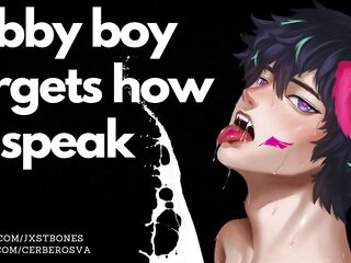 Male doxy groans like your dumb pet -- NSFW ASMR and Boy Groaning Audio