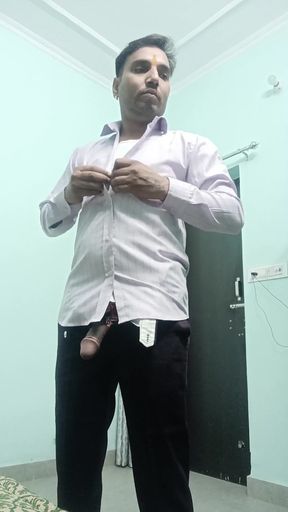 Indian desi man enjoy masterbation show with neighbour uncle and dildo vibrator   Clip 1