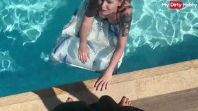German cutie Emma Wolf gets fucked in the pool