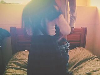 Completo me tiro a esta femboy duro hasta venirme en su culo