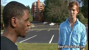 Black Muscular Gay Dude Fuck White Twink Boy - BlackOnBoys 15