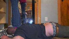 Chrissy back and head trample