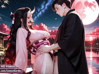 Nezuko gets banged demonically in all positions. Demon slayer Hentai. Hentai. AI generated comics