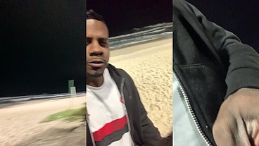 Fodendo gostoso na praia com negão dotado e ainda todo leitinho