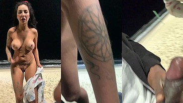 Fodendo gostoso na praia com negão dotado e ainda todo leitinho