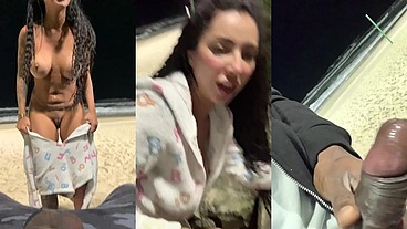 Fodendo gostoso na praia com negão dotado e ainda todo leitinho