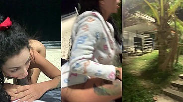Fodendo gostoso na praia com negão dotado e ainda todo leitinho
