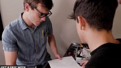 Cute Twink Flip Fucks Nerdy Crush - Andy Taylor, Scott Finn - NextDoorTwink