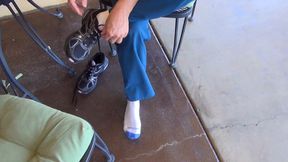 Mature Feet On Break