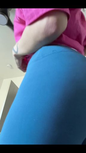 Off to the Gym with My I Love Anal Shirt!