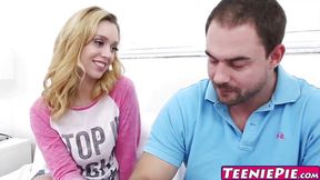 Petite teen Lucy Tyler gets her tight pussy destroyed