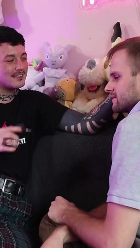 Cuckold with a Ftm: He Pegs Me Noochka Catches Us, Gets Turned on and Joins the Threesome