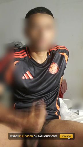 Colombian Soccer Player Enjoying