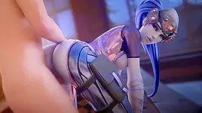 Overwatch Widowmaker gets fucked deep in her asshole doggy style