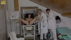 Cute Teen Student Gets Gyno Exam & Orgasms on Chair