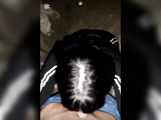 My naive Argentinian sister-in-law sucks me off on the street