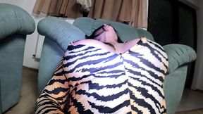 smoking fetish and bomber jacket destruction. glossy nylon jumpsuit tease and dirty masturbation