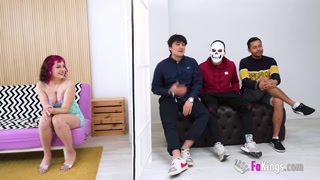 Amateur redhead Mei was desperate for having a BLIND DATE with us!