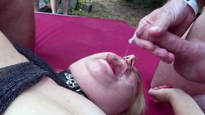 BBW Lucy Pumped Full of Cum - Bare-outdoor Gangbang