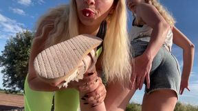 Mean Girls POV Tramples Your Face - Their Shoe Soles, Socks, and Bare Feet With Spit All This For You (MP4 HD 1080p)