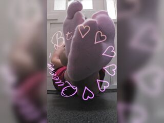 Little pink toe socks.