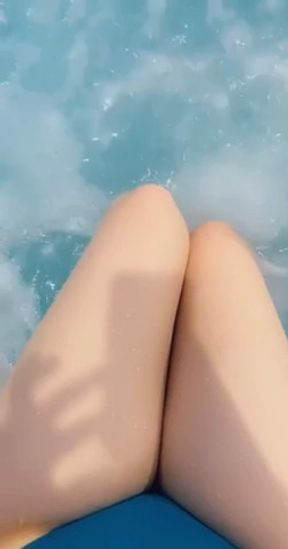 Legs in the Jacuzzi.