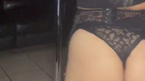 Asian bbw teases and gives a blowjob to her bbc hunk