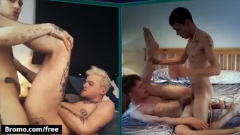 Tattooed British Vers Mickey Taylor and Harri Oakland Bareback Fuck