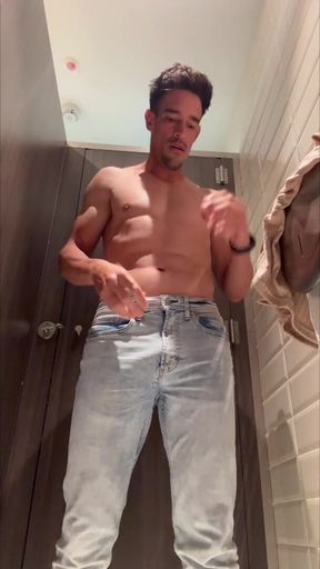Walking Naded on Public Bathroom