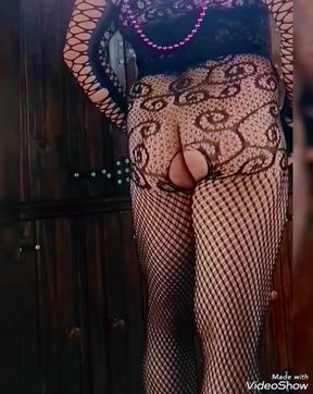 Cd cumshot in black lingerie
