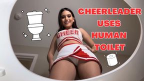 Cheerleader Uses Human Toilet