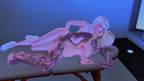 perverted futanari masseuse seduced and arranged hard anal sex with a whore client (sims + anime hentai + sfm)