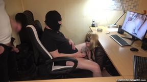 Swallowing Three Loads in the Office