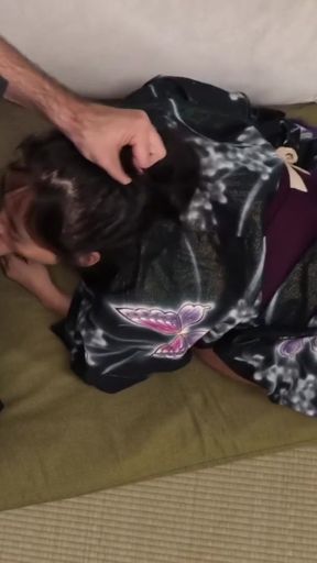 Rough anal with a submissive Japanese slut - spanking and ass fuck   Clip 2