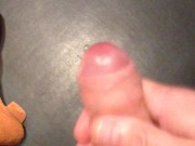 Stroking my Hard Cock with tight Foreskin - ended in a Big Cumshot 💦💦