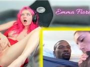 TikTok thot React to Interracial Porn - Emma Fiore