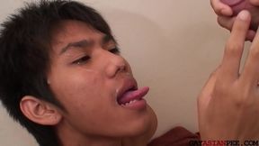 Asian Twinks 18+ Bareback and Piss After Intense Cock Sucking Session