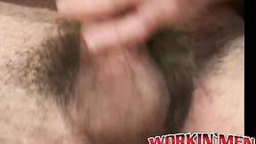 ”He knows how to jerk off his giant dick like a real pro”