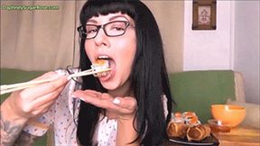 Chewing Food With Open Mouth Lunch Date -MOV 1920x1080p