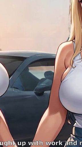 3D Shemale Swallow Cum From 15cm Big Dick on the Beach From Shemale Stepsister