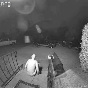 Solo dildo play in front yard. Exposed for all to see.