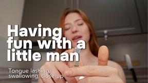 Having fun with a little man