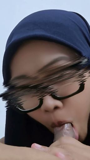 Caught While Jerking With StepSister Panties End Up With Asian Hijab Student Mouth Full of Cum - Minokiiko   Clip 1