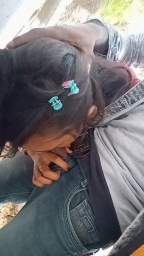 Captivating moment from &quot;Real sex with girlfriend in garden&quot;