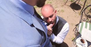 Strong bareback anal at a wedding between the groom and the bestman