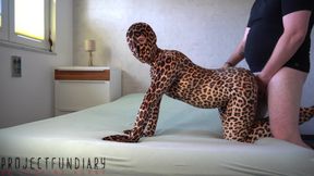 Leo Zentai Catsuit Bodysuit Cosplay Bubble Butt Sex Cum on Ass - Projectfundiary